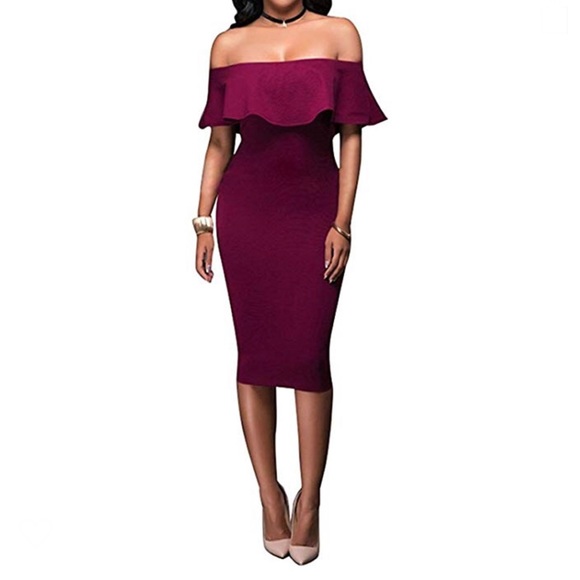 Dresses & Skirts - Burgundy Formal Cocktail Dress